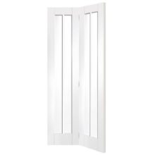 Worcester Bi-fold Clear Glazed Primed White Door